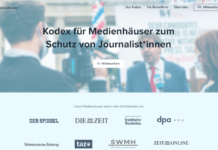 Schutzkodex, web stranica za informiranje novinara, novinar, Europska federacija novinara, EFJ, SPIEGEL, ZEIT, ZEIT ONLINE, Frankfurter Rundschau, DPA, Süddeutsche Zeitung, TAZ, Südwestdeutsche Medienholding